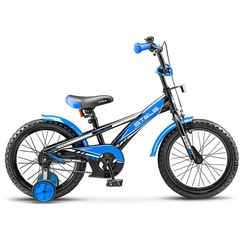 Двухколесный велосипед Stels Pilot-140 16" (2016) (чёрный/синий)
