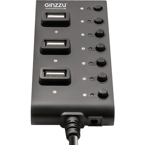 7-port USB2.0 Hub GiNZZU GR-487UAB + adapter