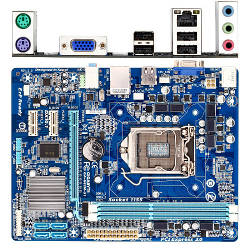 Материнская плата Gigabyte GA-H61M-S1 Socket-1155, H61, 2xDDR3, 1xPCI-Ex16, GLan mATX OEM