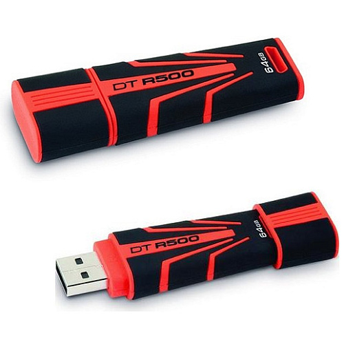 USB Flash накопитель 64GB Kingston DataTraveler R500 DTR500/64GB Black/Red