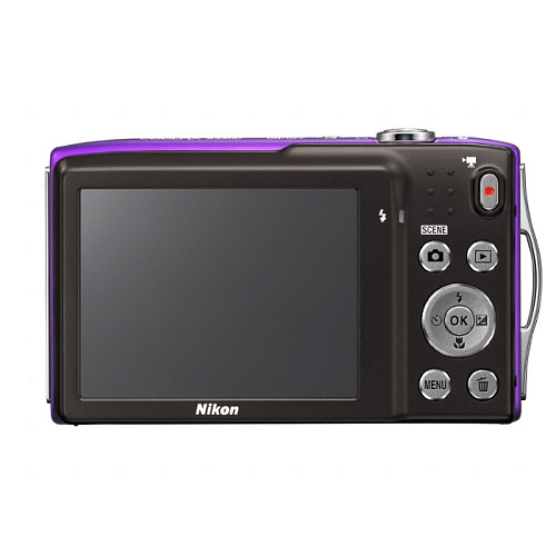 Компактная фотокамера Nikon Coolpix S3300 Purple (16Mpx, 6x zoom, 2.7"LCD)
