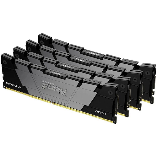 Модуль памяти DIMM 128Gb 4х32Gb DDR4 PC25600 3200MHz Kingston Fury Renegade Black (KF432C16RB2K4/128)