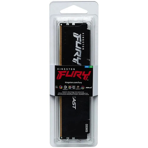 Модуль памяти DIMM 32Gb DDR5 PC44800 5600MHz Kingston Fury Beast Black (KF556C40BB2-32)