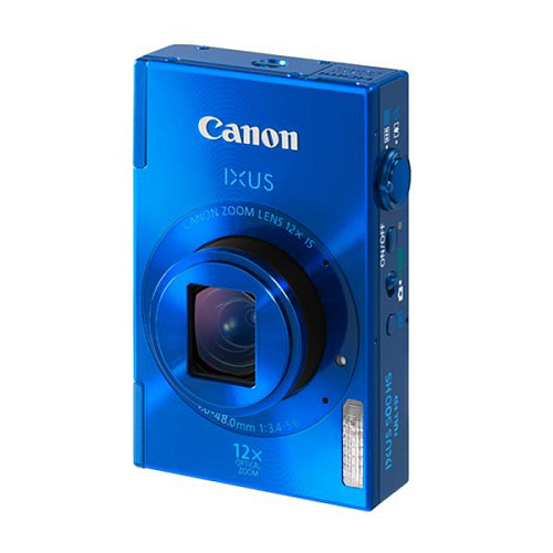 Компактная фотокамера Canon Ixus 500 HS Blue (10.1Mpix, 12x zoom, 3"  micro SD, micro SDHC, 2.0USB)