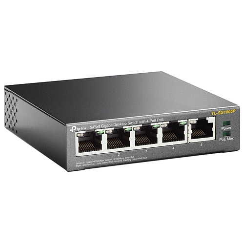 Коммутатор TP-LINK TL-SG1005P неуправляемый 5xGbLAN PoE