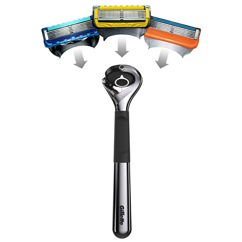 Gillette Подарочный набор Limited Edition (Gillette Станок Proshield Chrome с 3 сменными кассетами + Подставка)