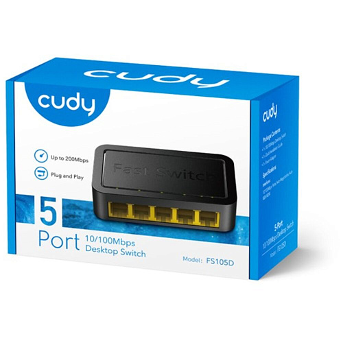 Коммутатор Cudy FS105D неуправляемый 5 портов 10/100Мбит/с