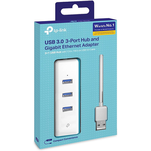 3-port USB3.0 Hub TP-Link UE330 + RJ45 (1Gbps)