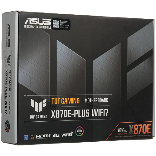Материнская плата ASUS TUF Gaming X870E-Plus WiFi7 X870E Socket AM5 4xDDR5, 4xSATA3, RAID, 4xM.2, 2xPCI-E16x, 7xUSB3.2, 2xUSB3.2 Type C, HDMI, WiFi, 2,5Glan, ATX