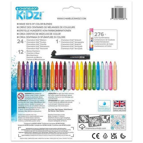 Набор фломастеров-хамелеонов «Blendy pens» (24 шт.) c аэрографом