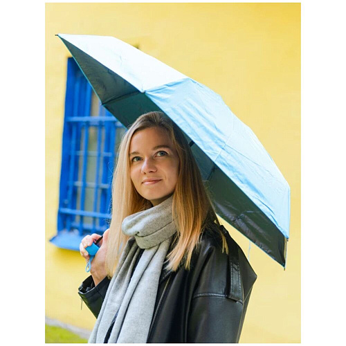 Зонт RoadLike компактный в чехле, голубой