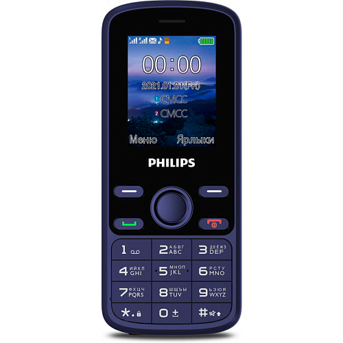 Мобильный телефон Philips Xenium E111 Blue УЦЕНКА