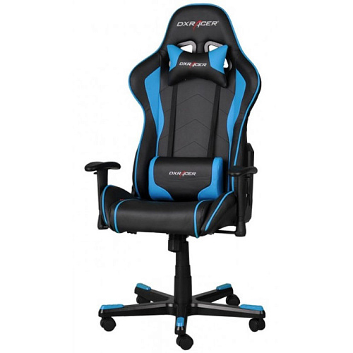 Кресло для геймера DXRacer Formula черно-синий (OH/FE08/NB регулируемый угол наклона нагрузка 120 кг)