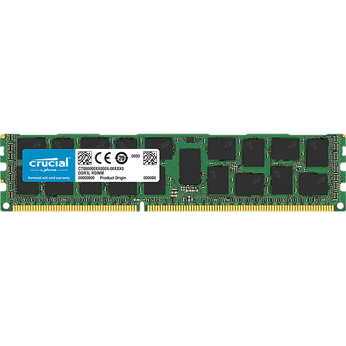 Модуль памяти DIMM 16Gb DDR3 PC-12800 1600MHz Crucial (CT16G3ERSLD4160B) ECC Reg