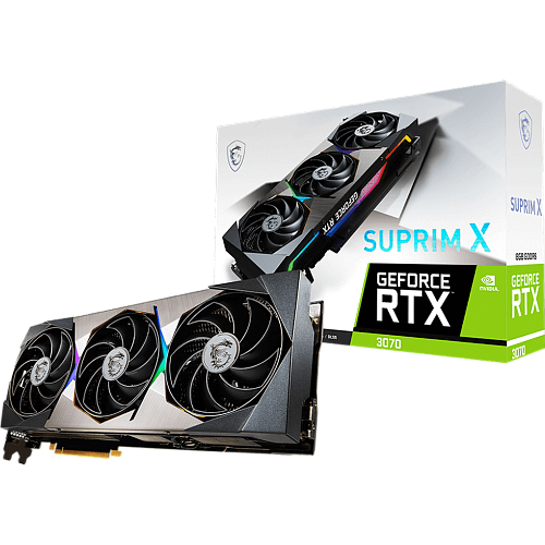 Видеокарта MSI GeForce RTX 3070 8192Mb, Suprim X 8G (RTX 3070 Suprim X 8G) 1xHDMI, 3xDP, Ret