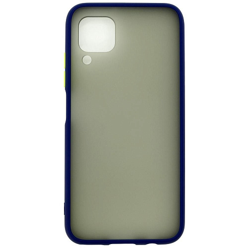 Чехол для Huawei P40 Lite\Nova 6 SE Zibelino Plastic Matte синяя окантовка