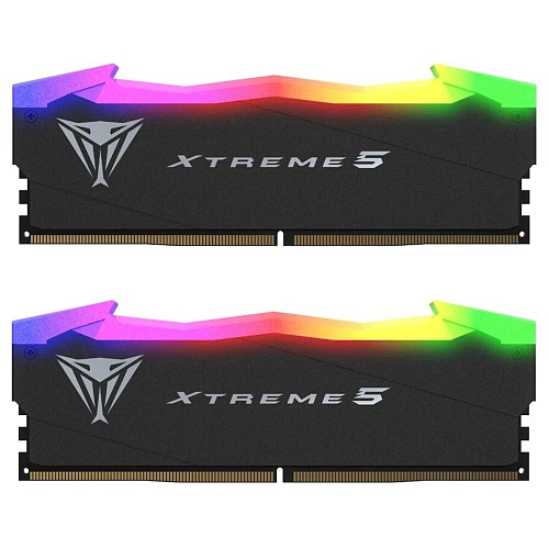 Модуль памяти DIMM 32Gb 2х16Gb DDR5 PC60800 7600MHz Patriot Memory Viper Xtreme 5 RGB (PVXR532G76C36K)