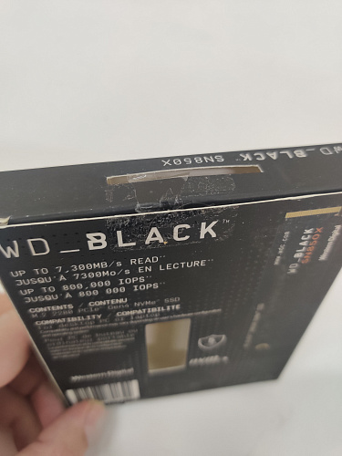 Внутренний SSD-накопитель 1000Gb Western Digital Black SN850X (WDS100T2X0E) M.2 2280 PCIe NVMe 4.0 x4 УЦЕНКА