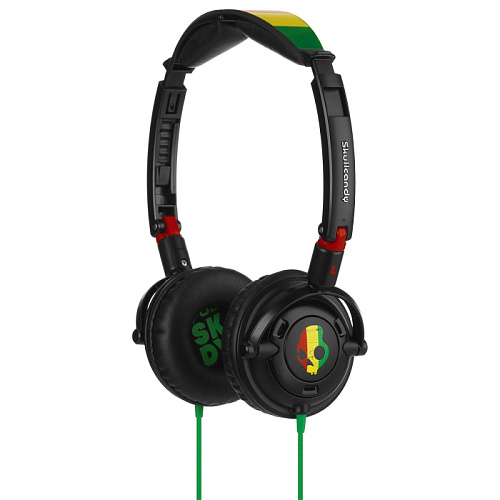 Наушники Skullcandy Lowrider Rasta с микрофоном