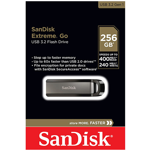 USB Flash накопитель 256GB SanDisk CZ810 Extreme Go (SDCZ810-256G-G46) USB 3.0 Черный