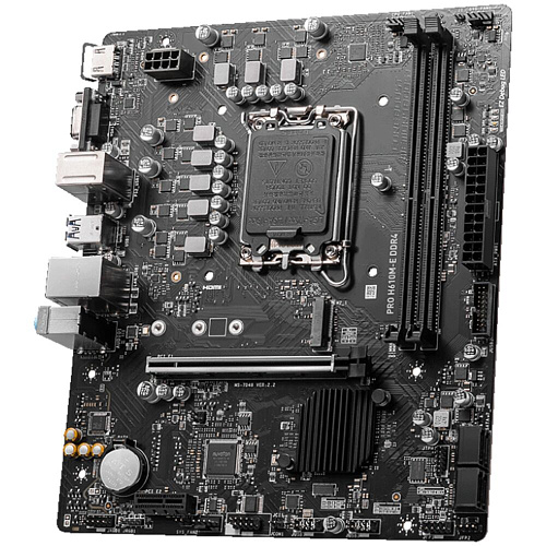 Материнская плата MSI Pro H610M-E DDR4 H610 Socket-1700 2xDDR4, 4xSATA3, 1xM.2, 1xPCI-E16x, 2xUSB3.2, D-Sub, HDMI, Glan, mATX