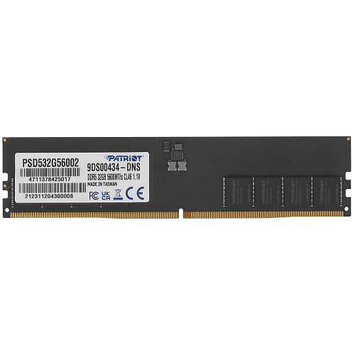 Модуль памяти DIMM 32Gb DDR5 PC44800 5600MHz Patriot Memory (PSD532G56002)