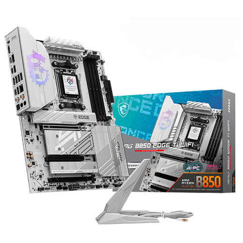 Материнская плата MSI MPG B850 Edge Ti WiFi Socket-AM5 AMD B850 4xDDR5, 4xSATA3, RAID, 4xM.2, 3xPCI-E16x, 3xUSB3.2, 3xUSB3.2 Type C, HDMI, WiFi, 5Glan, ATX Ret