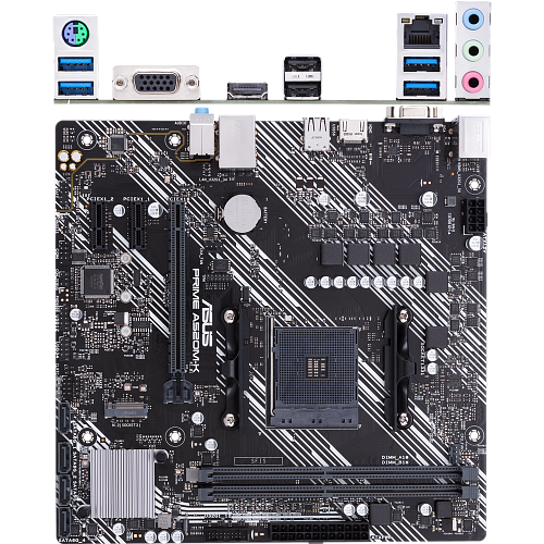 Материнская плата ASUS Prime A520M-K A520 Socket AM4 2xDDR4, 4xSATA3, RAID, 1xM.2, 1xPCI-E16x, 4xUSB3.2, D-Sub, HDMI, Glan, mATX