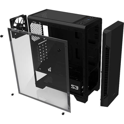Корпус ATX Miditower Zalman S3 Black УЦЕНКА