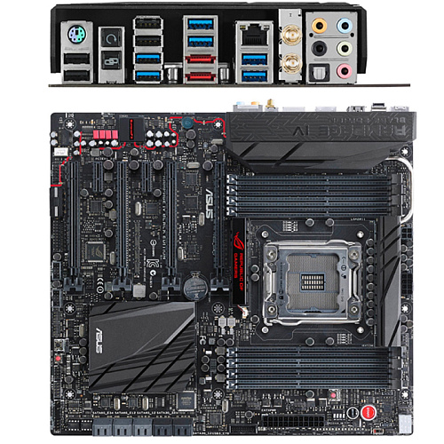 Материнская плата ASUS Rampage IV Black Edition X79, Socket-2011, 8xDDR3, 6xSATA3, Raid, 4xPCI-E 16x, 8xUSB3.0, Wi-Fi, Bluetooth EATX Ret
