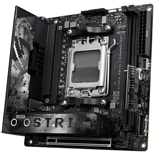Материнская плата ASUS ROG Strix X870-I Gaming WiFi X870 Socket AM5 2xDDR5, 2xSATA3, RAID, 2xM.2, 1xPCI-E16x, 4xUSB3.2, 3xUSB3.2 Type C, DP, HDMI, WiFi, Glan, mini-ITX