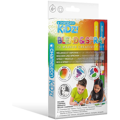 Набор фломастеров-хамелеонов «Blendy pens» (12 шт.) c аэрографом
