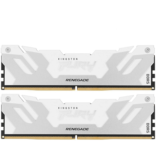 Модуль памяти DIMM 64Gb 2х32Gb DDR5 PC51200 6400MHz Kingston Fury Renegade White XMP (KF564C32RWK2-64)