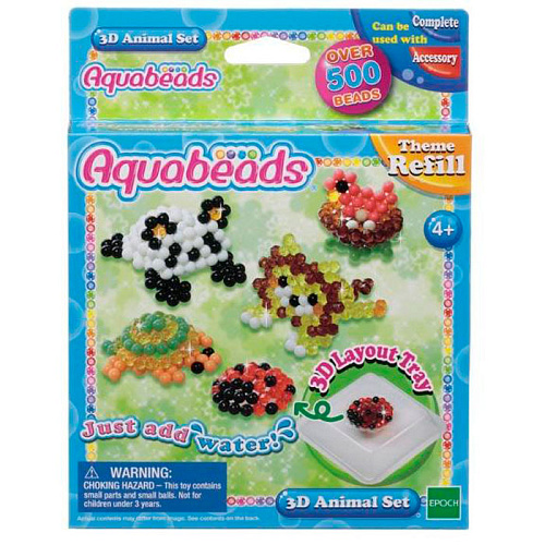 Набор для творчества Aquabeads Набор бусин "Зверюшки в 3D" 79218