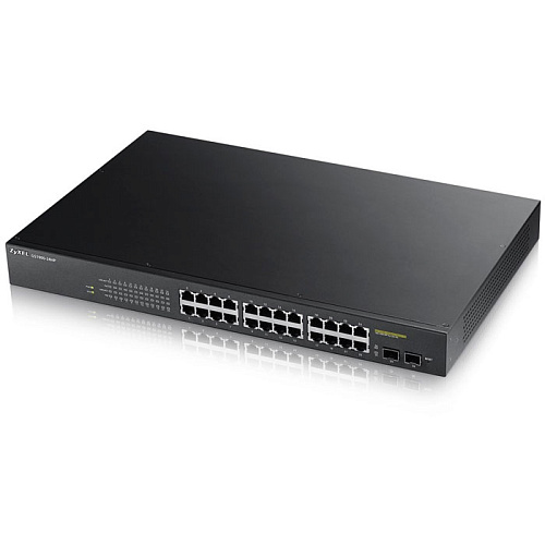 Коммутатор ZyXEL GS1900-24HP управляемый 24x1000BASE-T, 2xSFP/1000BASE-T