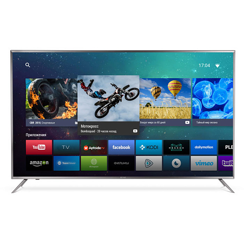Телевизор 55" Kivi 55UR50GR (4K UHD 3840x2160, Smart TV) серый 