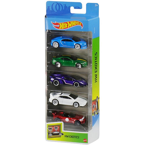Mattel Hot Wheels 1806/GTN33 Подарочный набор из 5 машинок (HW Exotics)