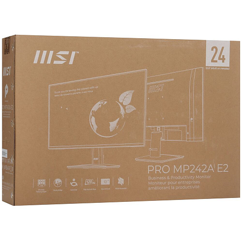 Монитор 24" MSI PRO MP242A E2 IPS 1920x1080 1ms HDMI, DisplayPort, VGA