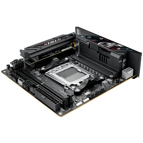 Материнская плата ASUS ROG Strix B850-I Gaming WiFi B850 Socket AM5 2xDDR5, 2xSATA3, RAID, 2xM.2, 1xPCI-E16x, 4xUSB3.2, 2xUSB3.2 Type C, HDMI, Wi-Fi, 2.5Glan, mini-ITX