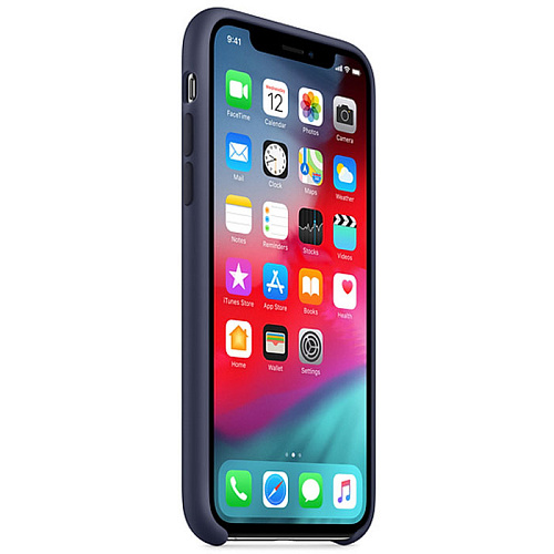 Чехол для Apple iPhone Xs Silicone Case Midnight Blue