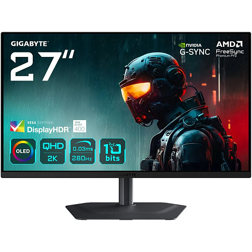 Монитор 27" Gigabyte MO27Q2A QD-OLED 2560x1440 0.03ms HDMI, DisplayPort, USB Type-C