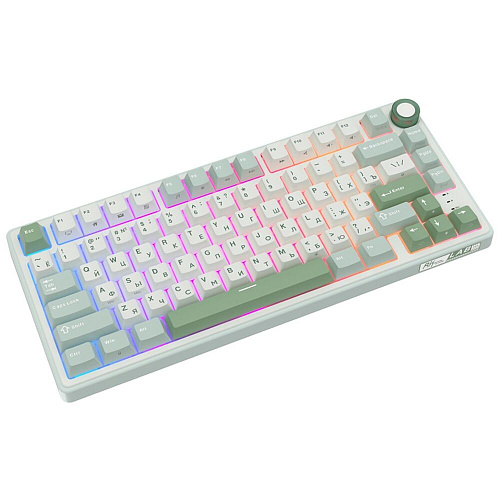 Клавиатура Royal Kludge R75 (RK Silver Switch) RGB (русская раскладка) Sky Cyan