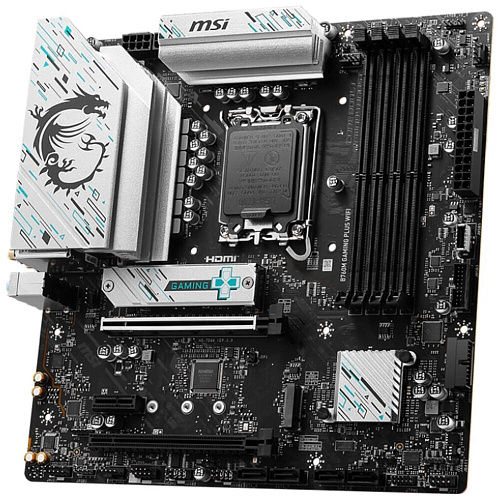 Материнская плата MSI B760M Gaming Plus WiFi B760 Socket-1700 4xDDR5, 4xSATA3, RAID, 2xM.2, 2xPCI-E16x, 4xUSB3.2, 2xDP, 2xHDMI, WiFi, 2.5Glan, mATX УЦЕНКА