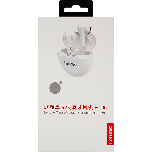 Bluetooth гарнитура Lenovo HT06 White