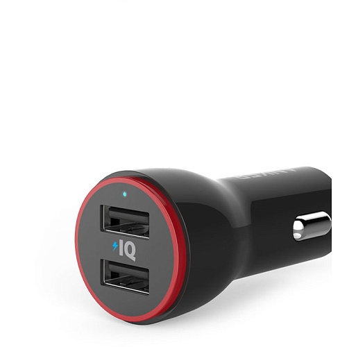 Автомобильное зарядное устройство Anker PowerDrive 2 4.8A, 2xUSB(2.4A+2.4A), кабель Lightning, черный (B2310011)