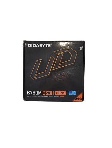 Материнская плата Gigabyte B760M DS3H GEN5 B760 Socket-1700 4xDDR5, 4xSATA3, RAID, 2xM.2, 1xPCI-E16x, 3xUSB3.2, 1xUSB3.2 Type C, D-Sub, 2xDP, HDMI, 2.5Glan, mATX УЦЕНКА