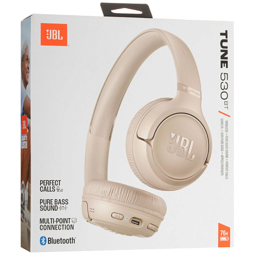 Bluetooth гарнитура JBL Tune 530BT Beige