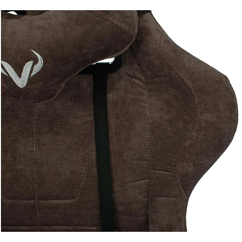 Кресло для геймера Zombie VIKING KNIGHT Fabric темно-коричневый Light-10 с подголов. крестов. металл