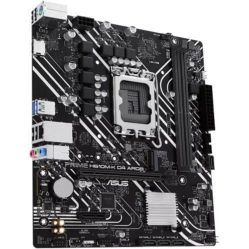 Материнская плата ASUS Prime H610M-K D4 ARGB H610 Socket-1700 2xDDR4, 4xSATA3, 1xM.2, 1xPCI-E16x, 2xUSB3.2, HDMI, Glan, mATX