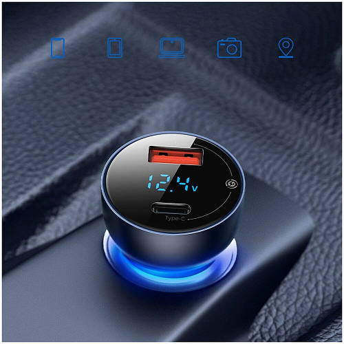 Автомобильное зарядное устройство Baseus Particular CCKX-C0A 65W USB A + Type-C черное